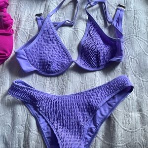 Bright purple bikini